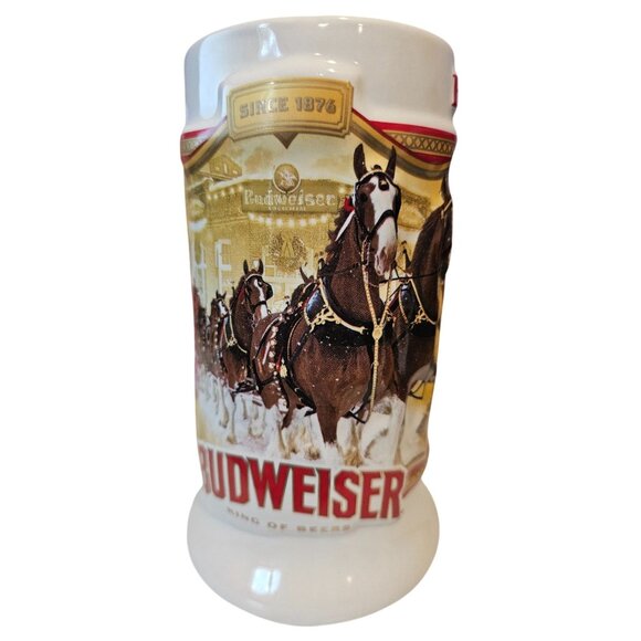 Budweiser Limited Edition Clydesdales Holiday Stein 2024 NEW Box Certificate - Picture 4 of 16